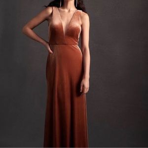 Jenny Yoo Anthropologie Logan Velvet Gown